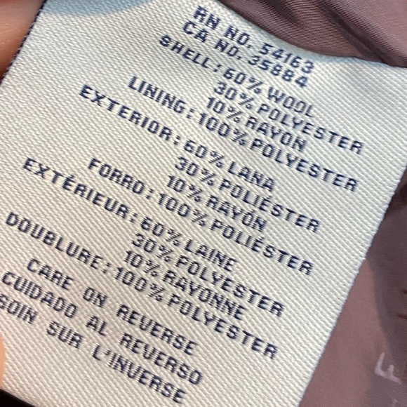 Cole Haan Signature Asymmetrical Wool Blend Wrap Coat – Burgundy Wine, Size 8 - Picture 7 of 10